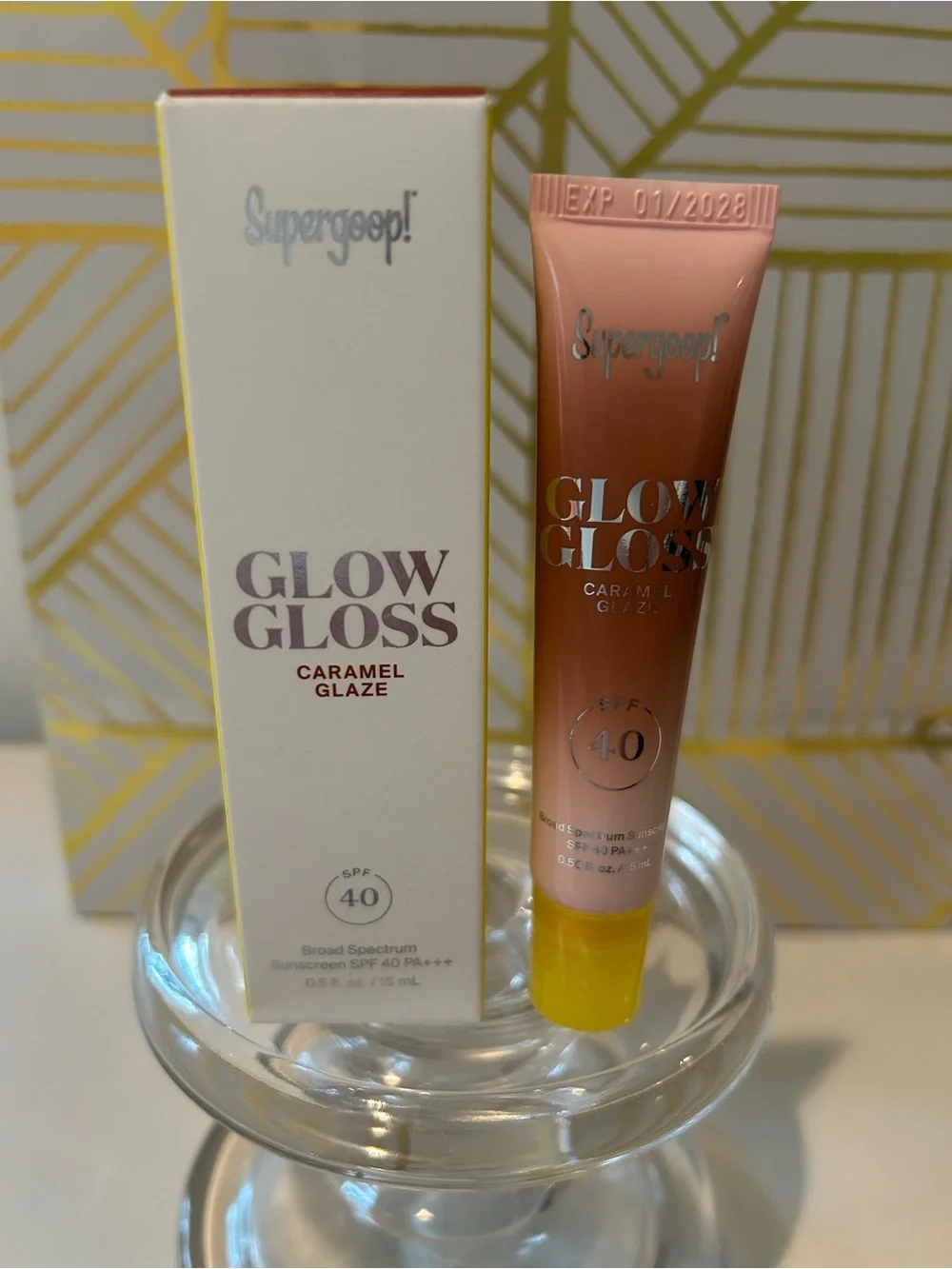 ✨ Supergoop! Glow Gloss Broad Spectrum SPF 40 | Caramel Glaze | Full Size | NIB